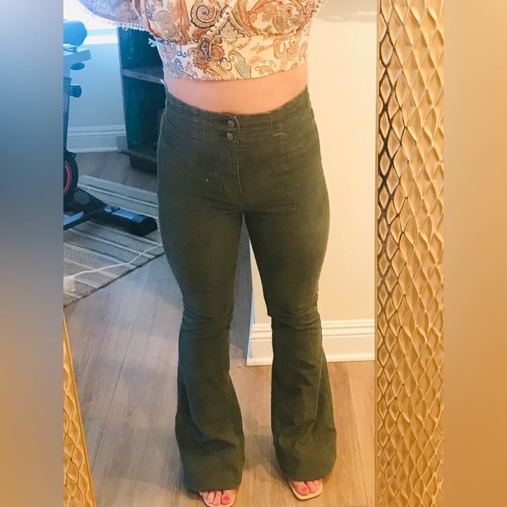 We The Free Corduroy high rise flare bell bottom pants